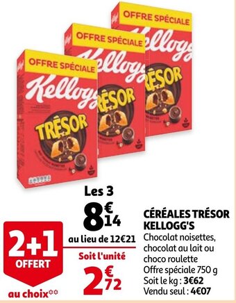 Auchan Cereales Tresor Kellogg's aanbieding