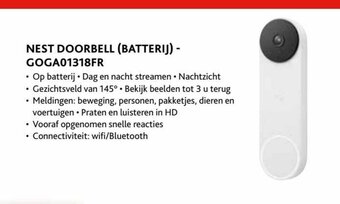 Nest Doorbell (Batterij) - GOGA01318FR