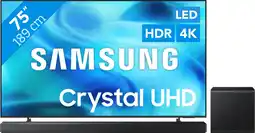 Coolblue Samsung Led 75 U8070H (2026) + Samsung HW-QS700F (2025) aanbieding