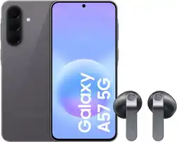 Coolblue Samsung Galaxy A57 128GB Grijs 5G + Samsung Galaxy Buds4 Zwart aanbieding