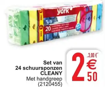 Cora Set van 24 schuursponzen Cleany aanbieding