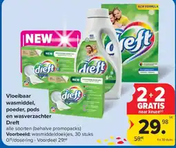 Carrefour Vloeibaar wasmiddel, poeder, pods en wasverzachter Dreft aanbieding