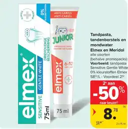 Carrefour Tandpasta Elmex aanbieding