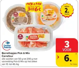 Carrefour Borrelhapjes Pick & Mix Carrefour aanbieding