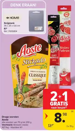 Carrefour Droge worsten Aoste aanbieding