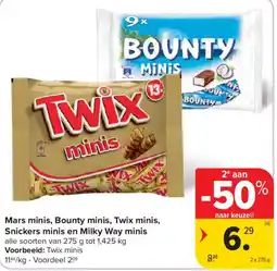 Carrefour Twix minis aanbieding