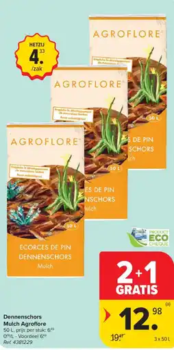 Carrefour Dennenschors Mulch Agroflore aanbieding
