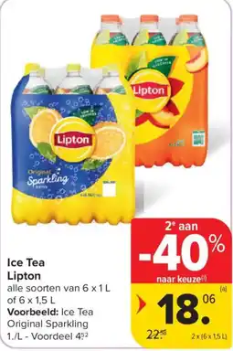Carrefour Ice Tea Lipton aanbieding