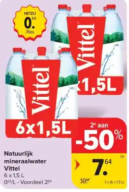 Carrefour Natuurlijk mineraalwater Vittel aanbieding