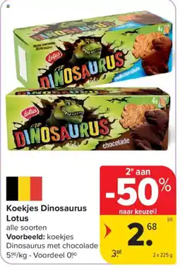 Carrefour koekjes dinosaurus aanbieding