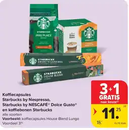 Carrefour Koffiecapsules Starbucks by Nespresso aanbieding