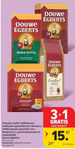 Carrefour Gemalen koffie, koffiebonen, koffiepads, koffiecapsules, geconcentreerde en instantkoffie aanbieding