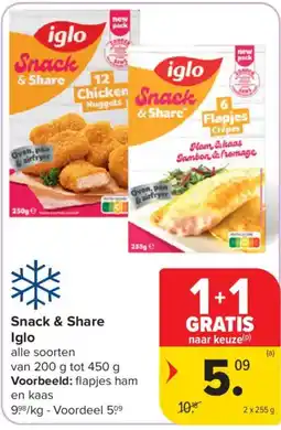 Carrefour Snack & Share Iglo aanbieding
