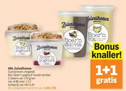 Albert Heijn Zuivelhoeve Boer'n yoghurt aanbieding