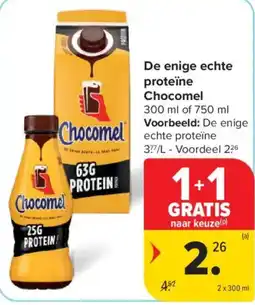 Carrefour De enige echte proteïne Chocomel aanbieding
