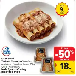 Carrefour Cannelloni Traiteur Trattoria Carrefour aanbieding