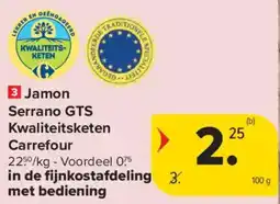 Carrefour Jamon Serrano GTS aanbieding