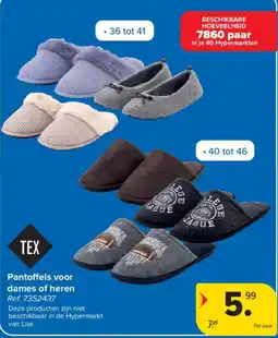 Carrefour Pantoffels voor dames of heren aanbieding