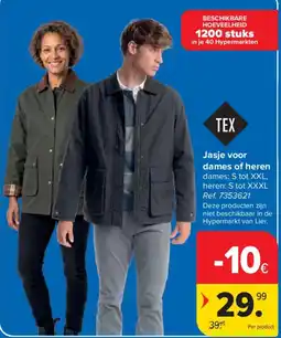 Carrefour Jasje voor dames of heren aanbieding