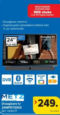 Carrefour draagbare tv aanbieding