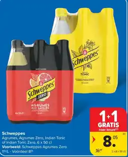 Carrefour Schweppes Agrumes Zero aanbieding