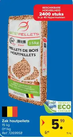 Carrefour Zak houtpellets aanbieding