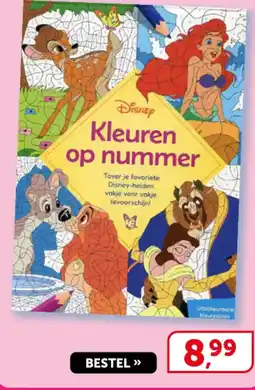 Boekenvoordeel Disney Kleuren op nummer aanbieding
