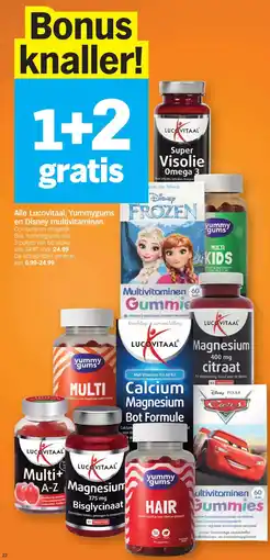 Albert Heijn Alle Lucovitaal , Yummygu,s en Disney multivatimins aanbieding