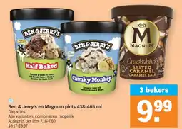 Albert Heijn Ben & Jerry's en Magnum pints aanbieding