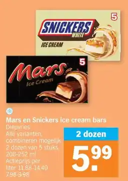 Albert Heijn Mars en Snickers ice cream bars aanbieding