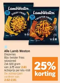Albert Heijn Alle Lamb Weston Diepvries aanbieding