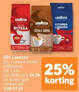 Albert Heijn Lavazza koffiebonen aanbieding