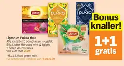 Albert Heijn Lipton en Pukka thee aanbieding