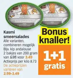 Albert Heijn Kasmi smeersalades aanbieding