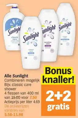Albert Heijn Sunlight classic care shower aanbieding