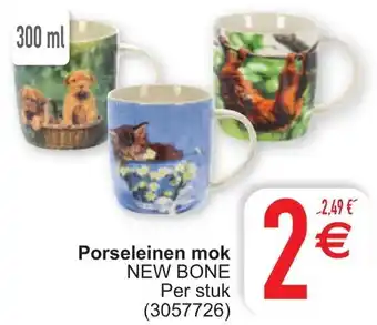 Cora Porseleinen mok New Bone aanbieding