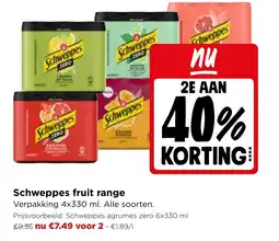 Jumbo Schweppes fruit range aanbieding