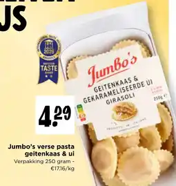 Jumbo Jumbo's verse pasta geitenkaas & ui aanbieding