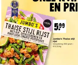Jumbo Jumbo's Thaise stijl rijst aanbieding