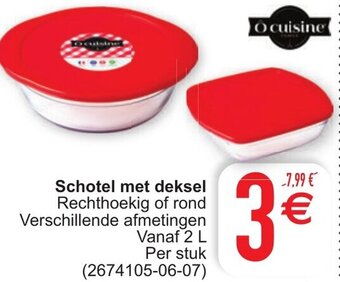 Cora Schotel met deksel aanbieding