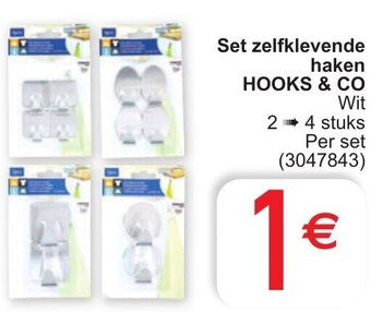 Cora Set zelfklevende haken Hooks & Co aanbieding