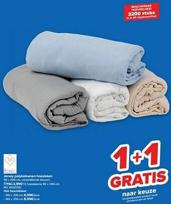 Carrefour Jersey polykatoenen hoeslaken aanbieding