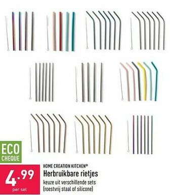 ALDI Herbruikbare rietjes aanbieding