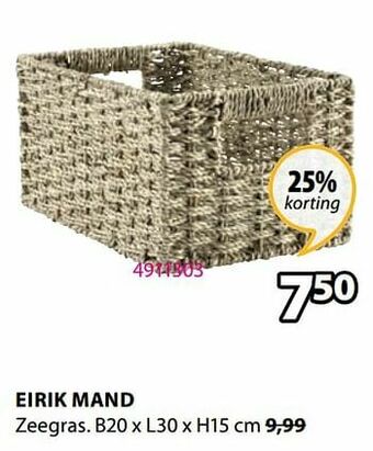 Jysk Eirik mand aanbieding