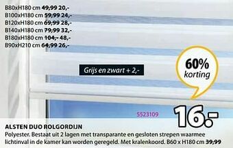 Jysk Alsten duo rolgordijn aanbieding