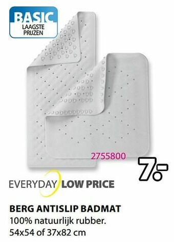 Jysk Berg antislip badmat aanbieding