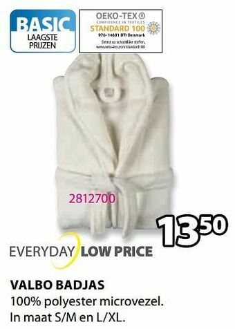 Jysk Valbo badjas aanbieding