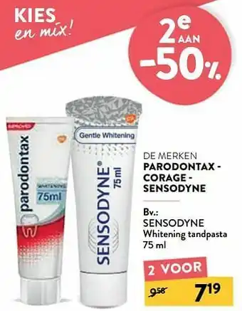 Di Sensodyne whitening tandpasta aanbieding