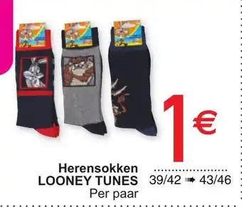 Cora Herensokken Looney Tunes aanbieding