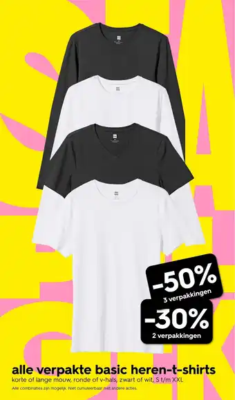 Alle verpakte basic heren-t-shirts